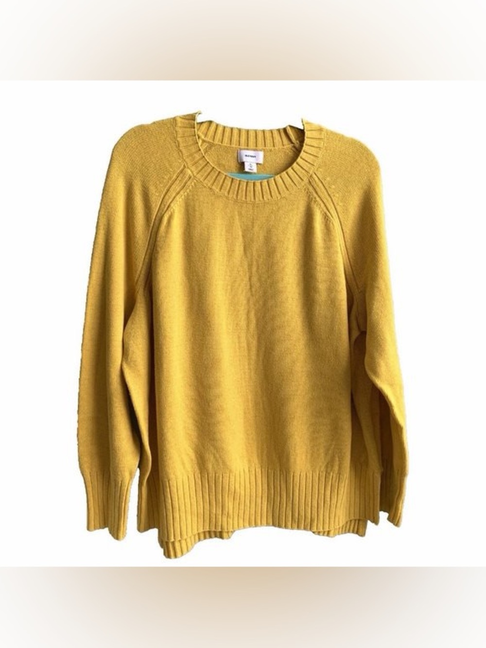 Yellow Women's Crewneck Classic Knit Sweater - 2X